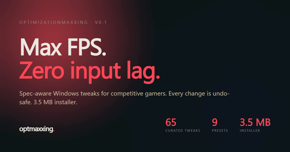 Optimizationmaxxing screenshot
